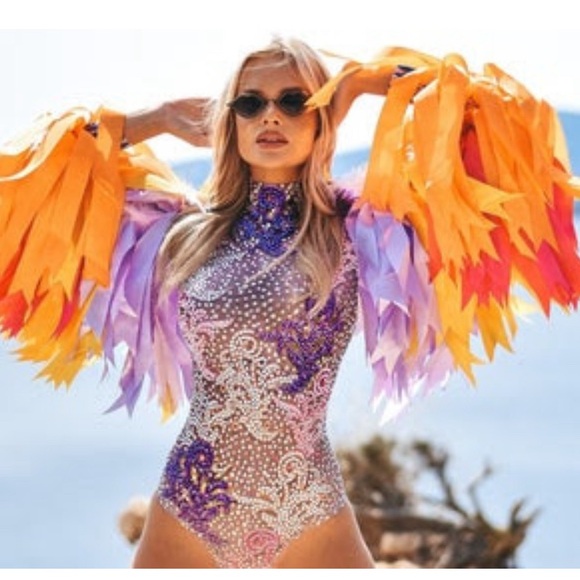 Pants - Diamond bodysuit-Rhinestone bodysuit..